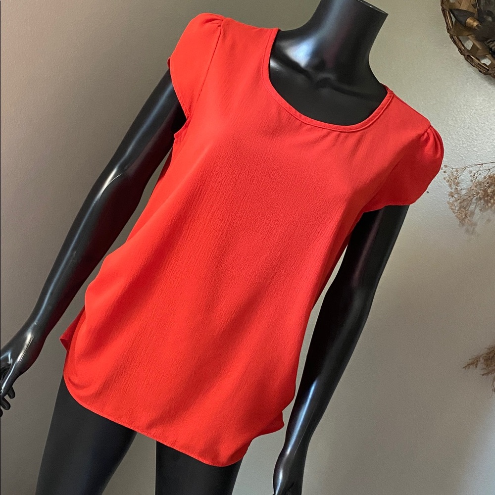 Papaya Bold Orange Red Blouse